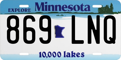 MN license plate 869LNQ