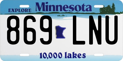 MN license plate 869LNU