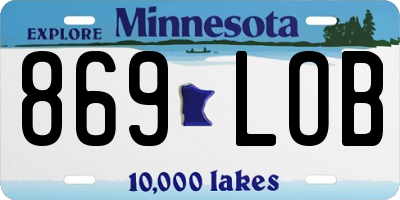 MN license plate 869LOB