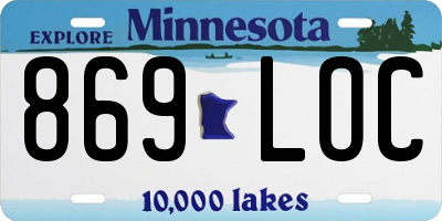 MN license plate 869LOC
