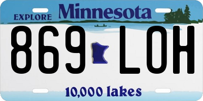 MN license plate 869LOH