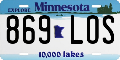 MN license plate 869LOS