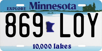 MN license plate 869LOY