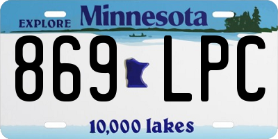MN license plate 869LPC