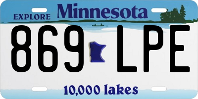 MN license plate 869LPE