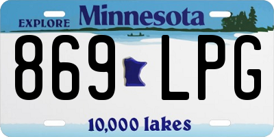 MN license plate 869LPG
