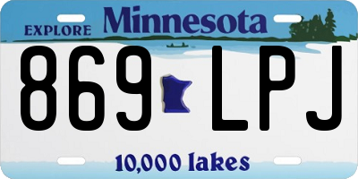 MN license plate 869LPJ