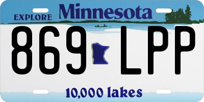 MN license plate 869LPP