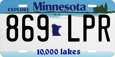 MN license plate 869LPR