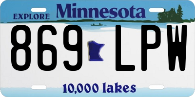 MN license plate 869LPW