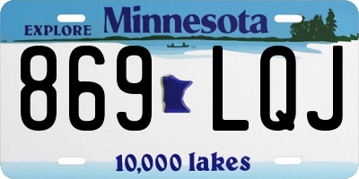 MN license plate 869LQJ