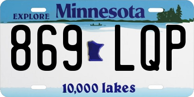 MN license plate 869LQP