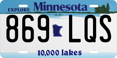 MN license plate 869LQS