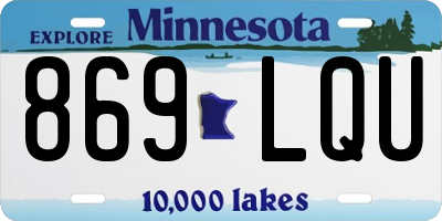 MN license plate 869LQU
