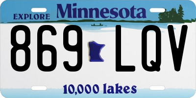 MN license plate 869LQV