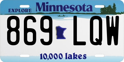 MN license plate 869LQW