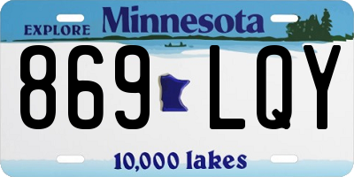 MN license plate 869LQY