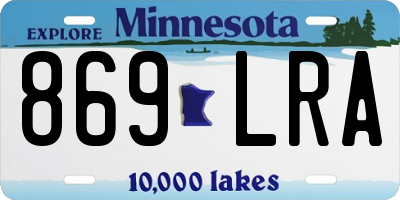 MN license plate 869LRA