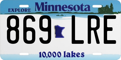 MN license plate 869LRE