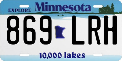 MN license plate 869LRH