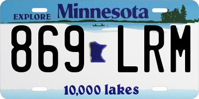 MN license plate 869LRM