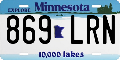 MN license plate 869LRN