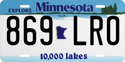 MN license plate 869LRO