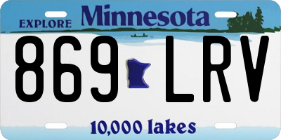 MN license plate 869LRV