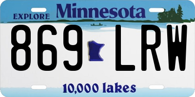 MN license plate 869LRW