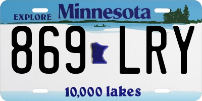 MN license plate 869LRY