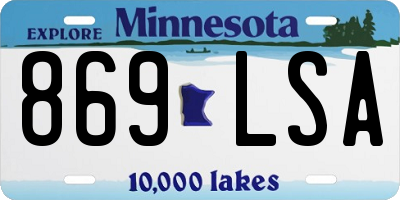 MN license plate 869LSA