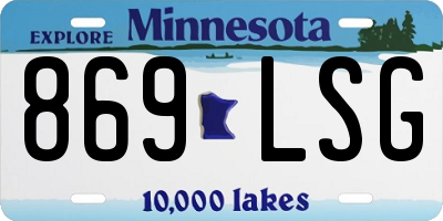 MN license plate 869LSG
