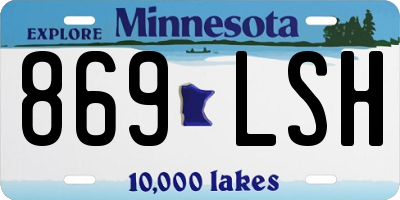 MN license plate 869LSH