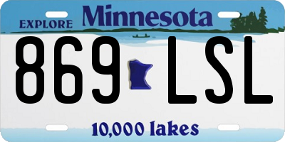 MN license plate 869LSL