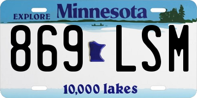 MN license plate 869LSM