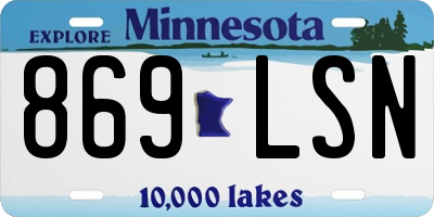 MN license plate 869LSN