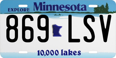 MN license plate 869LSV