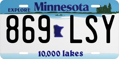 MN license plate 869LSY