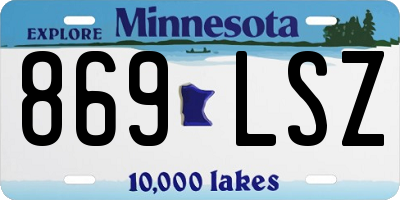 MN license plate 869LSZ
