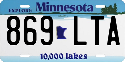 MN license plate 869LTA