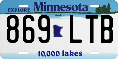 MN license plate 869LTB