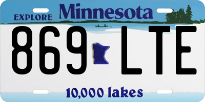 MN license plate 869LTE