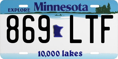 MN license plate 869LTF