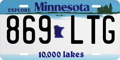MN license plate 869LTG