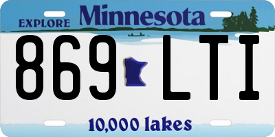 MN license plate 869LTI