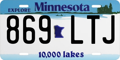 MN license plate 869LTJ