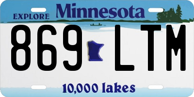 MN license plate 869LTM