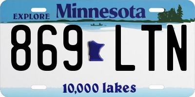 MN license plate 869LTN