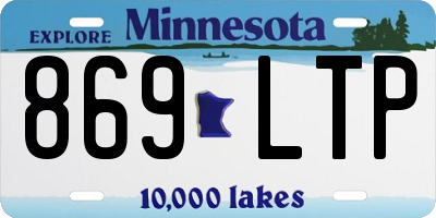 MN license plate 869LTP