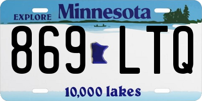 MN license plate 869LTQ